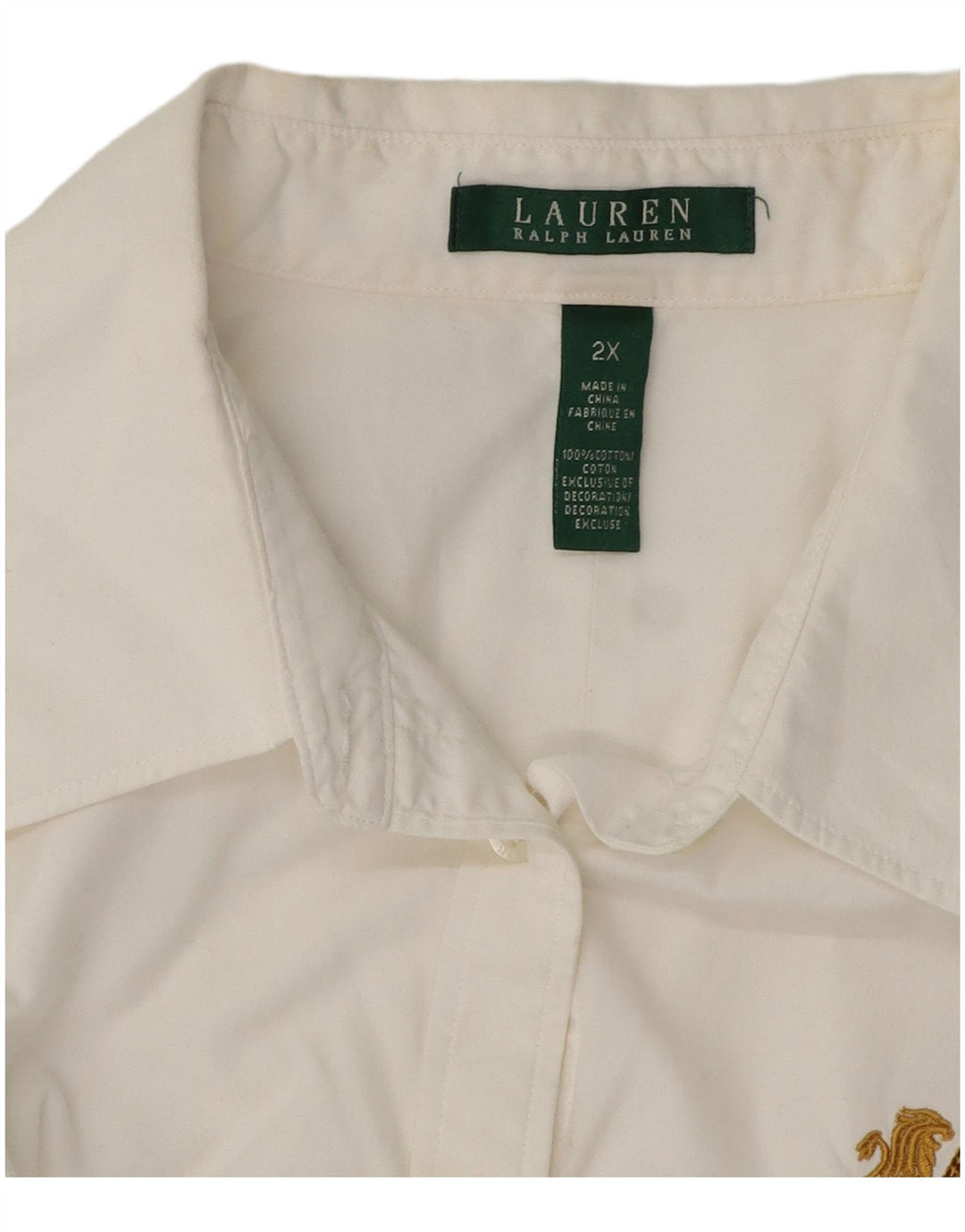 Koszula damska RALPH LAUREN UK 20 2XL Biała bawełna