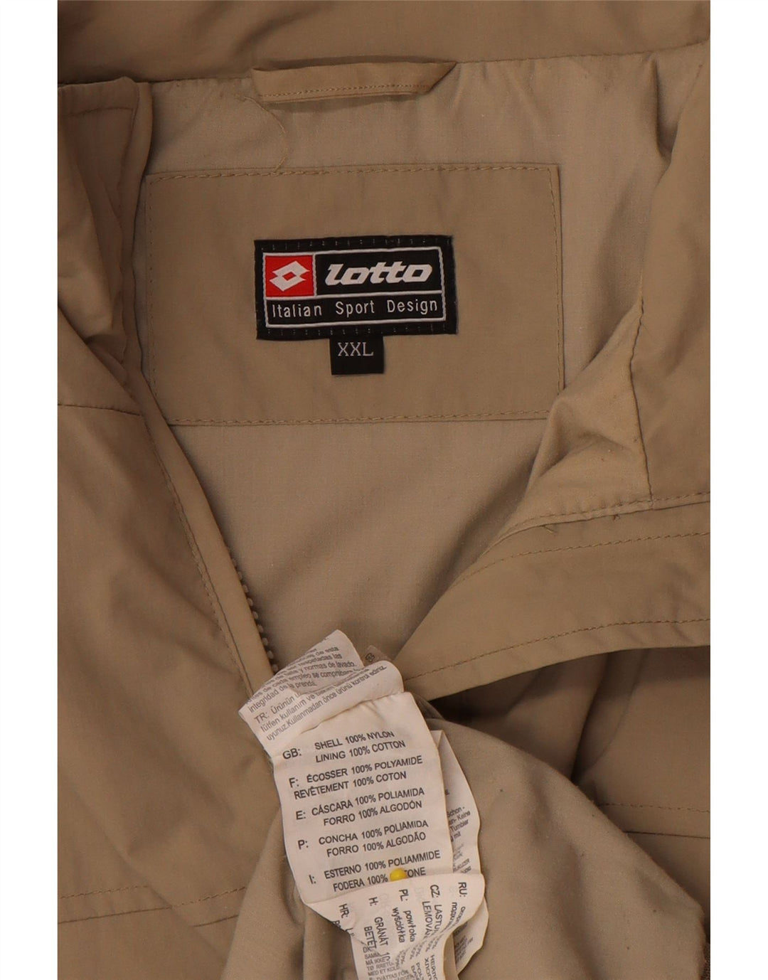 Męska kurtka bomber Lotto UK 44 2XL Beżowy nylon