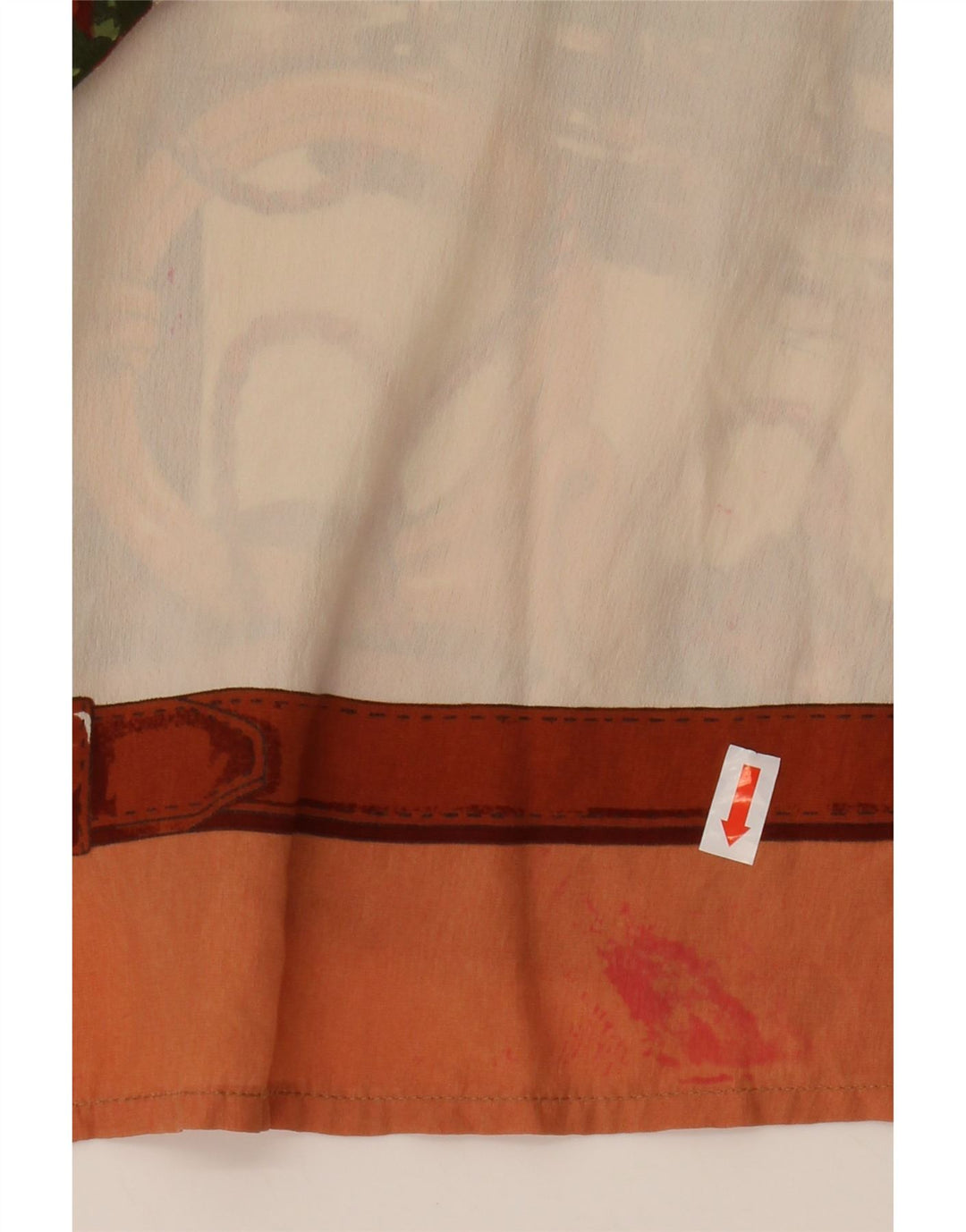 GABRI ELLE LA CAMICIA Damska bluzka koszulowa z grafiką UK 16, duża w kolorze złamanej bieli