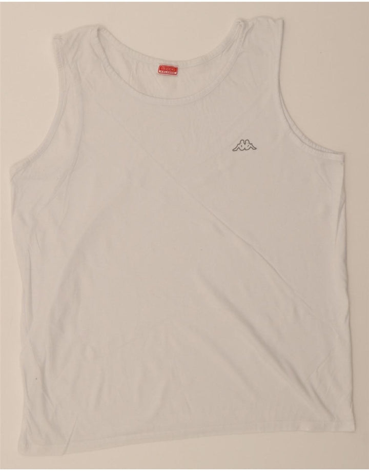 KAPPA Womens Vest Top UK 20 2XL White Vintage Kappa and Second-Hand Kappa from Messina Hembry 
