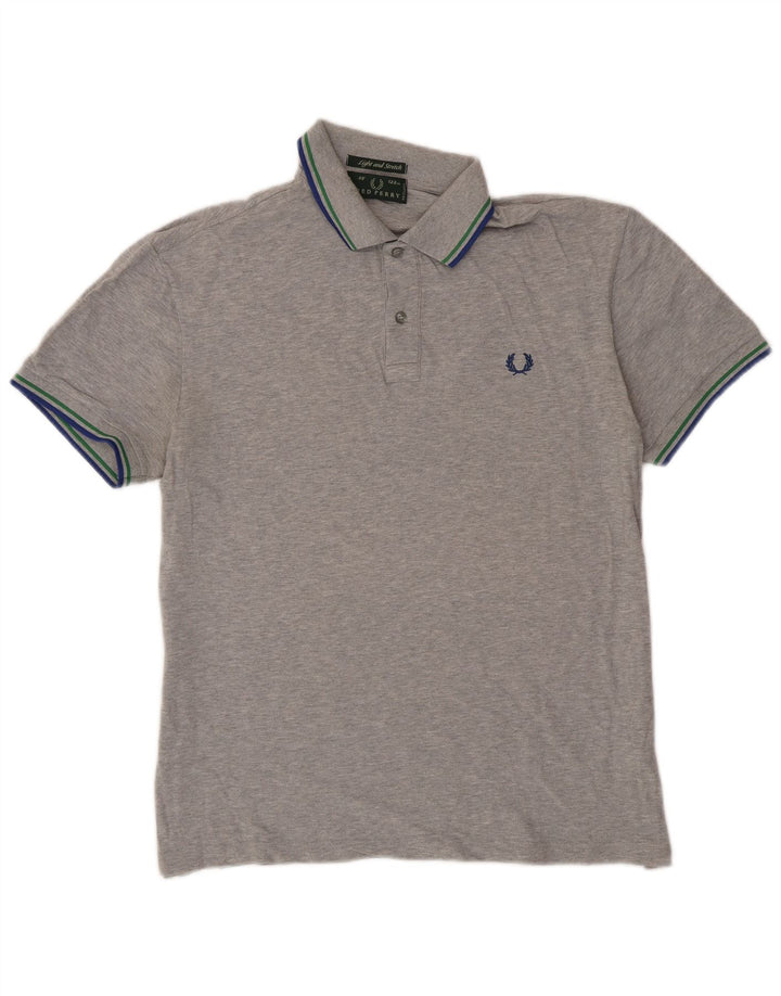 Męska koszulka polo Fred Perry, duża, szara, bawełniana w paski