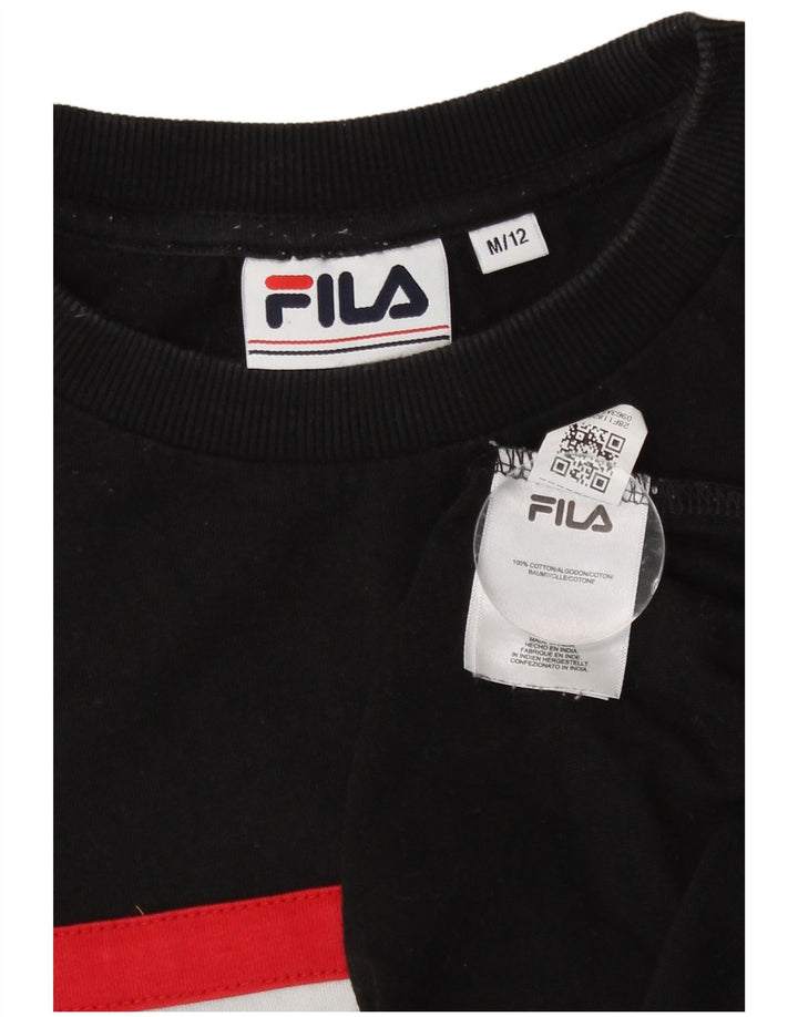 Damska bluza Fila Graphic Jumper UK 12 w kolorze średniej czerni