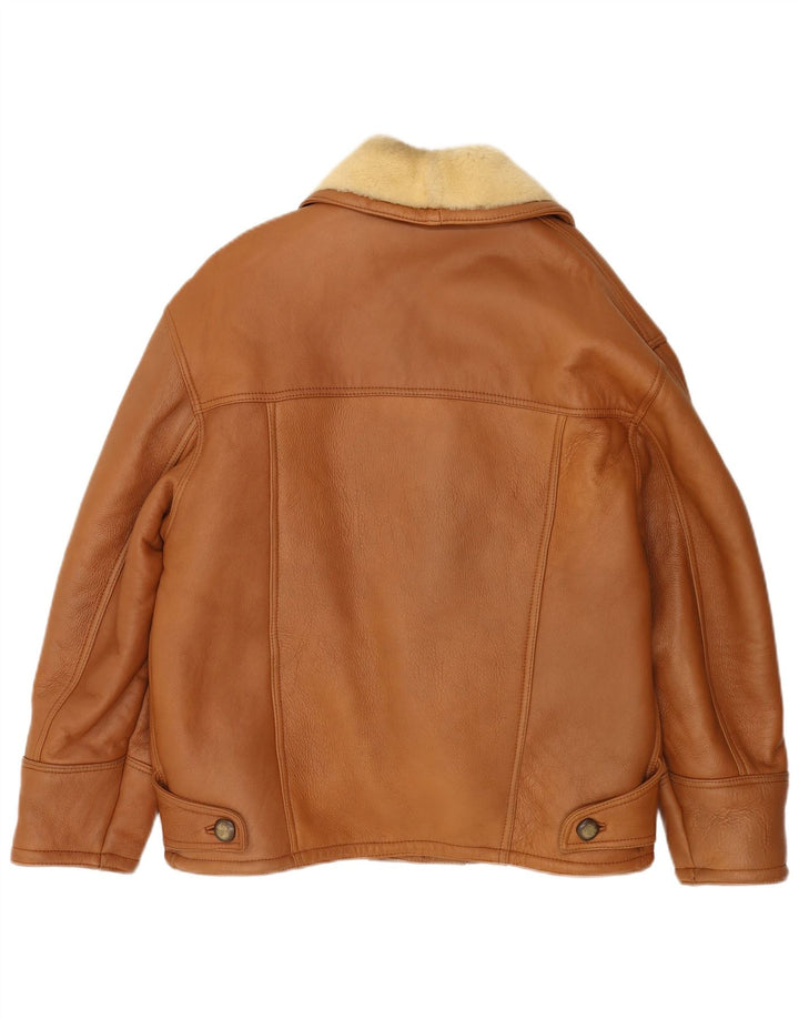 Vintage męska kurtka Shearling IT 50 Large Brown Shearling