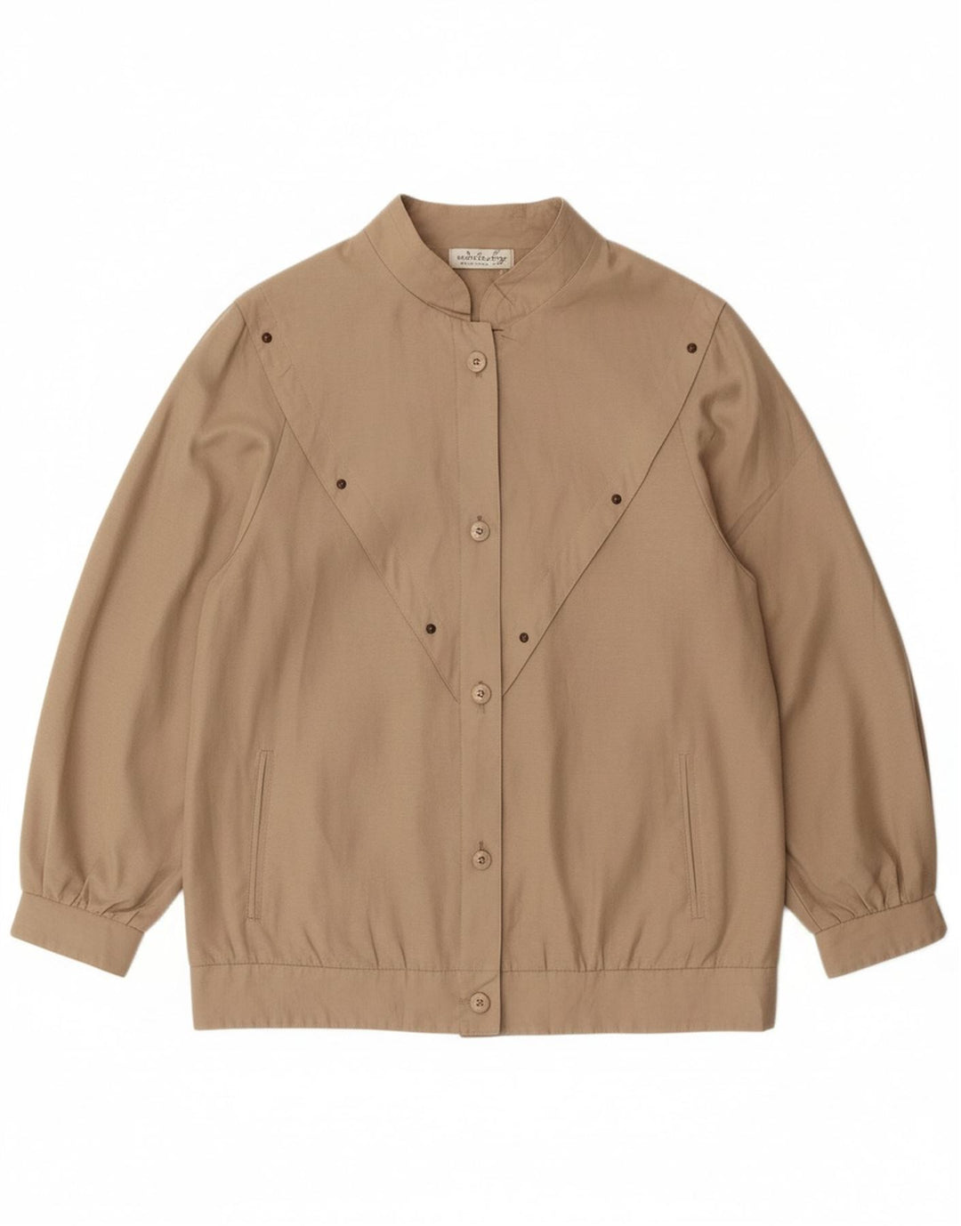C & A Womens Bomber Jacket EU 44 XL Beige Polyester
