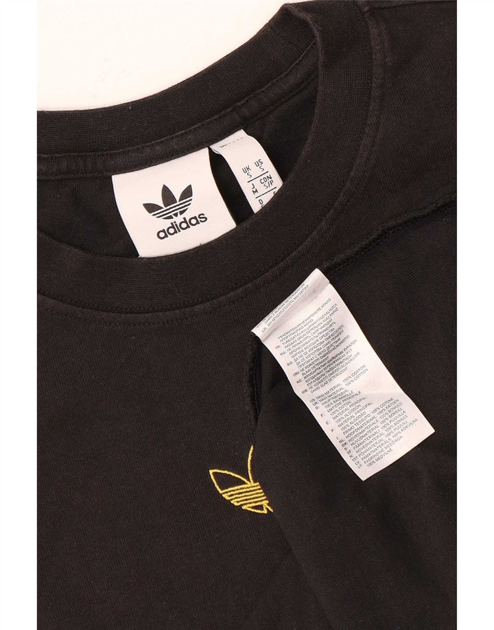 Adidas Męska Koszulka Top Mała Czarna Bawełna