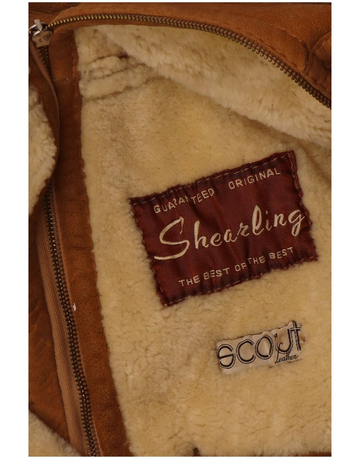 Vintage męska kurtka Shearling UK 36 Small Beige Shearling