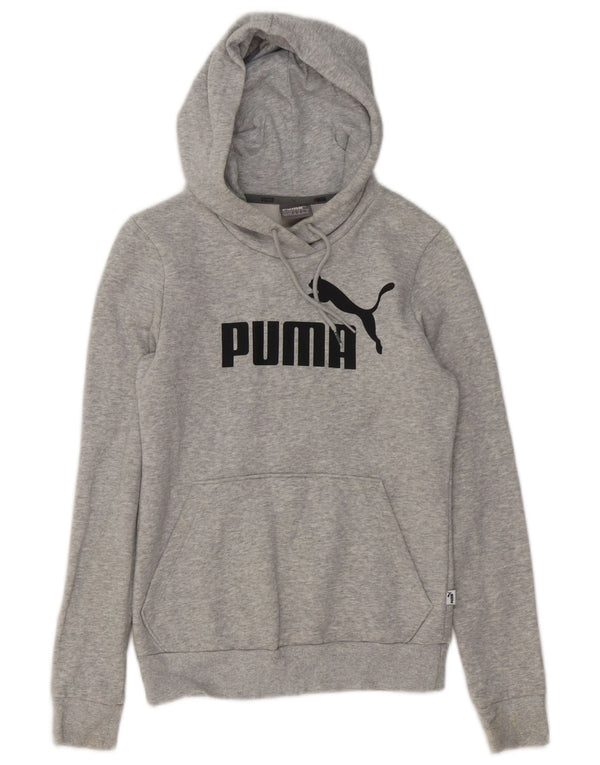 Damska bluza z kapturem Puma z grafiką UK 6 XS, szara, nakrapiana bawełna
