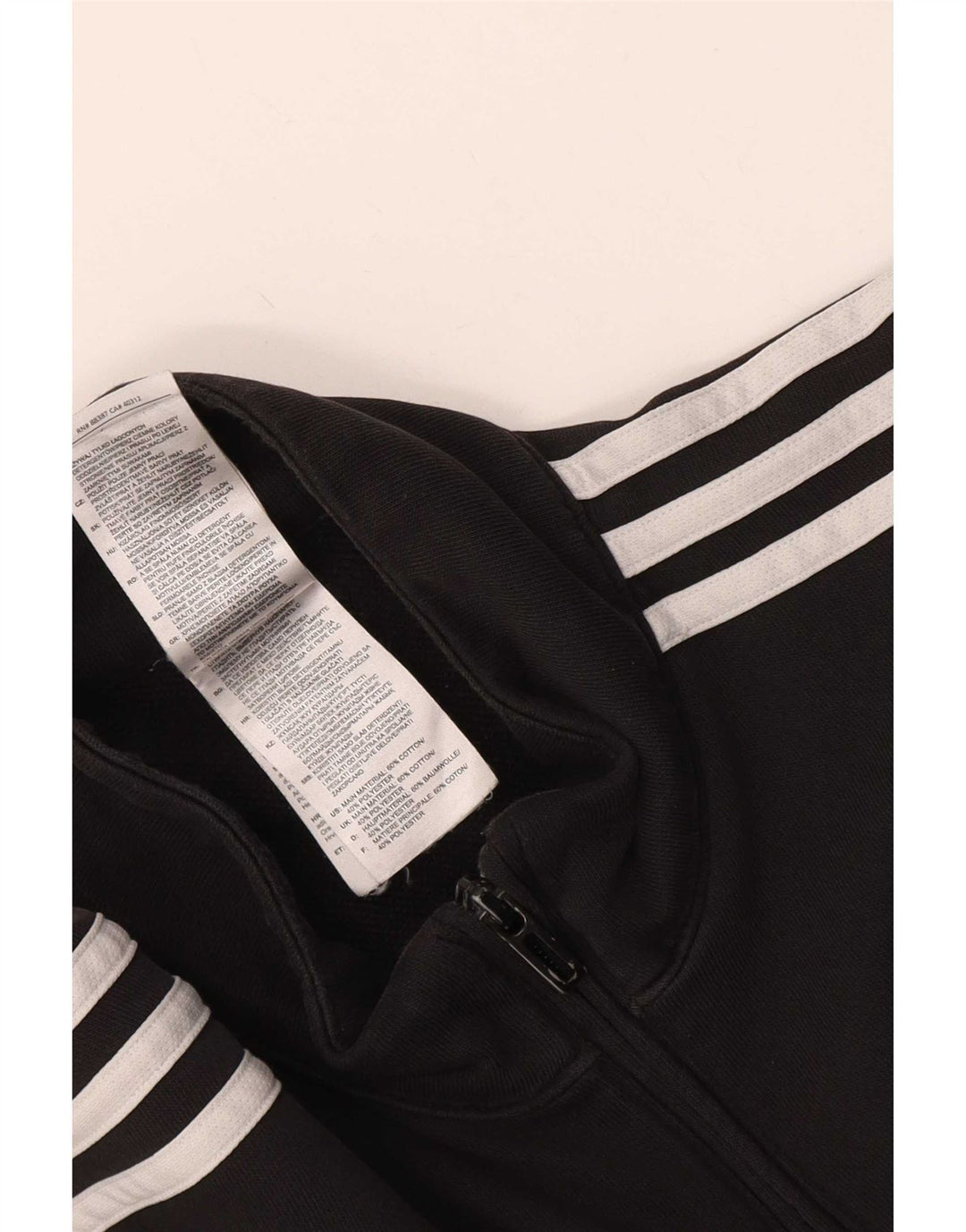Adidas Męska bluza dresowa, mała, czarna, bawełniana