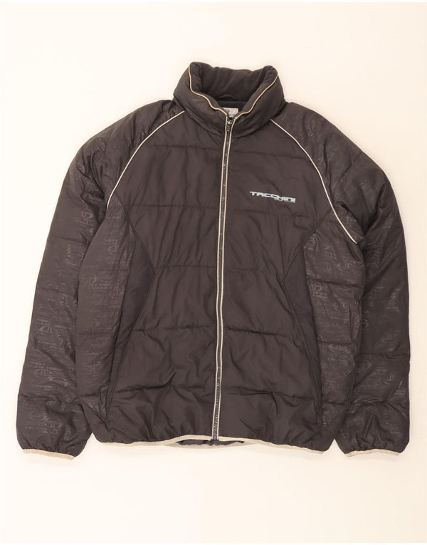 Sergio Tacchini Mens Padded Jacket UK 42 XL Grey Colourblock Polyester