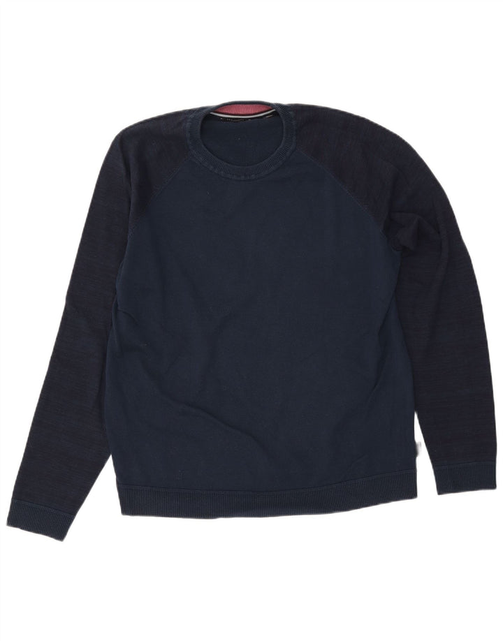 Damski sweter Ted Baker z okrągłym dekoltem, rozmiar 6 2XL, granatowy