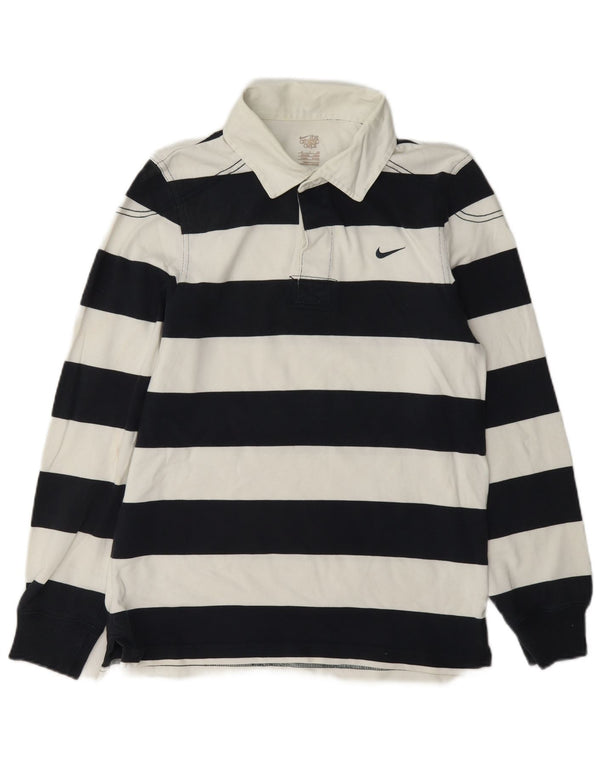 Męska koszulka polo do rugby Nike z długim rękawem UK 34/36 w małe czarne paski