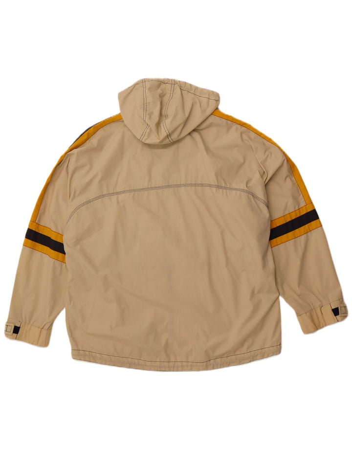 Męska kurtka przeciwdeszczowa z kapturem ASTROLABIO IT 50, duża, zielona bawełna w bloki kolorów