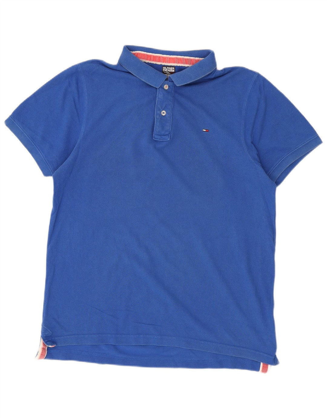 Męska koszulka polo Tommy Hilfiger 2XL, niebieska, bawełniana