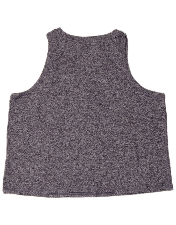 Damski top z krótkim rękawem ATHLETA UK 18 XL, granatowy, nakrapiany poliester