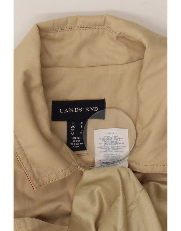 Damski trencz Lands End UK 10 Small, beżowy, bawełniany