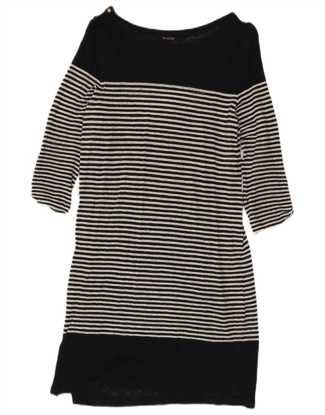 Sukienka damska Massimo Dutti z rękawem 3/4, UK 10, w małe czarne paski