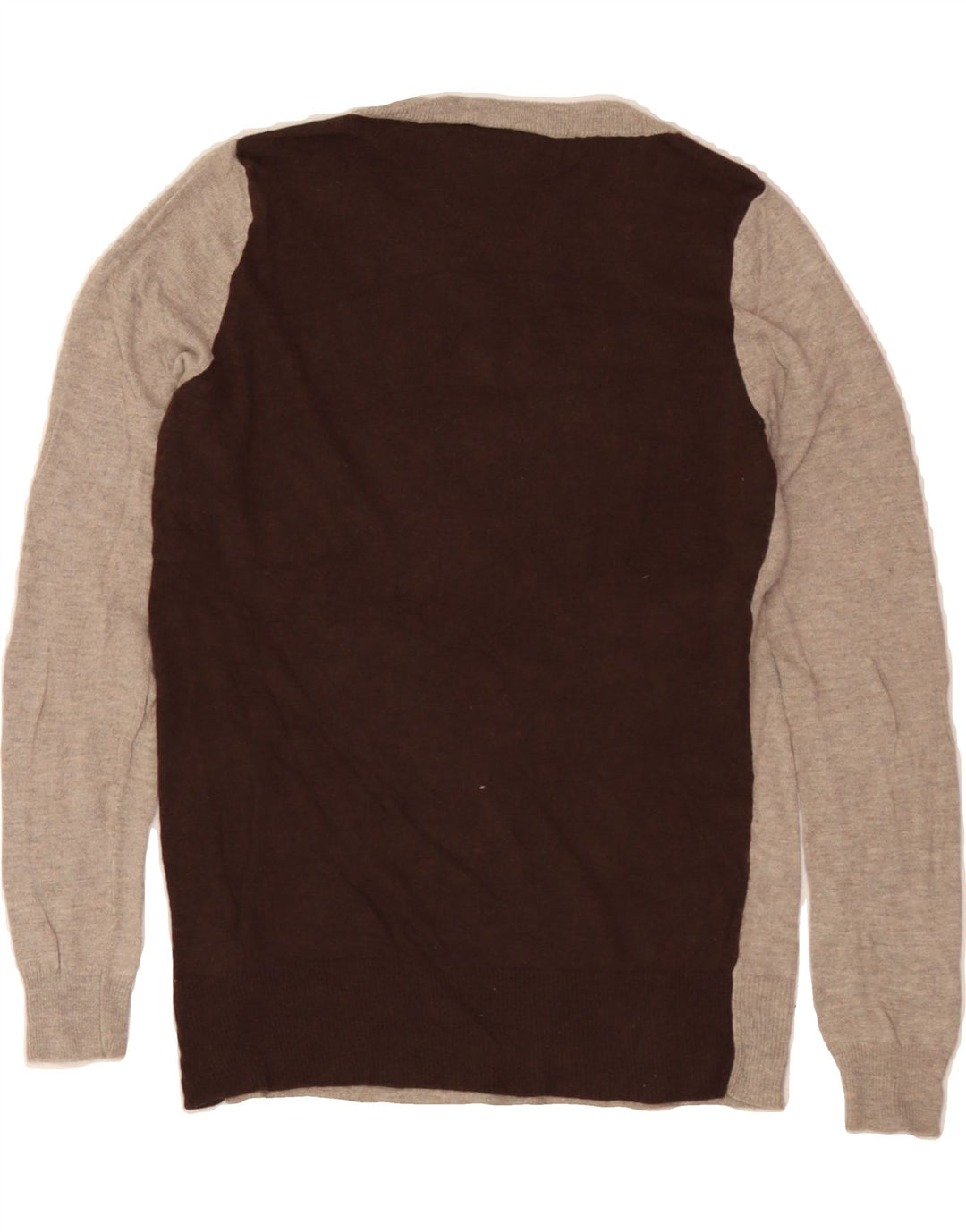 MOSSIMO Womens Boat Neck Jumper Sweater UK 10 Small Beige Colourblock Vintage Mossimo and Second-Hand Mossimo from Messina Hembry 