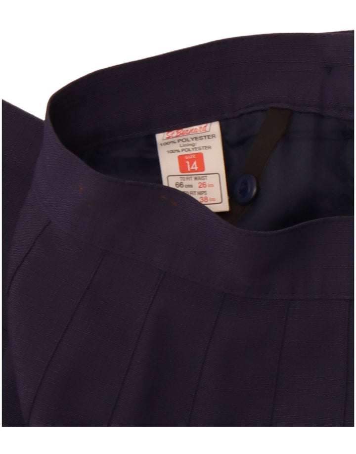 ST. BERNARD Damska spódnica w kształcie litery A z wysokim stanem UK 14 Medium W28 Granatowa