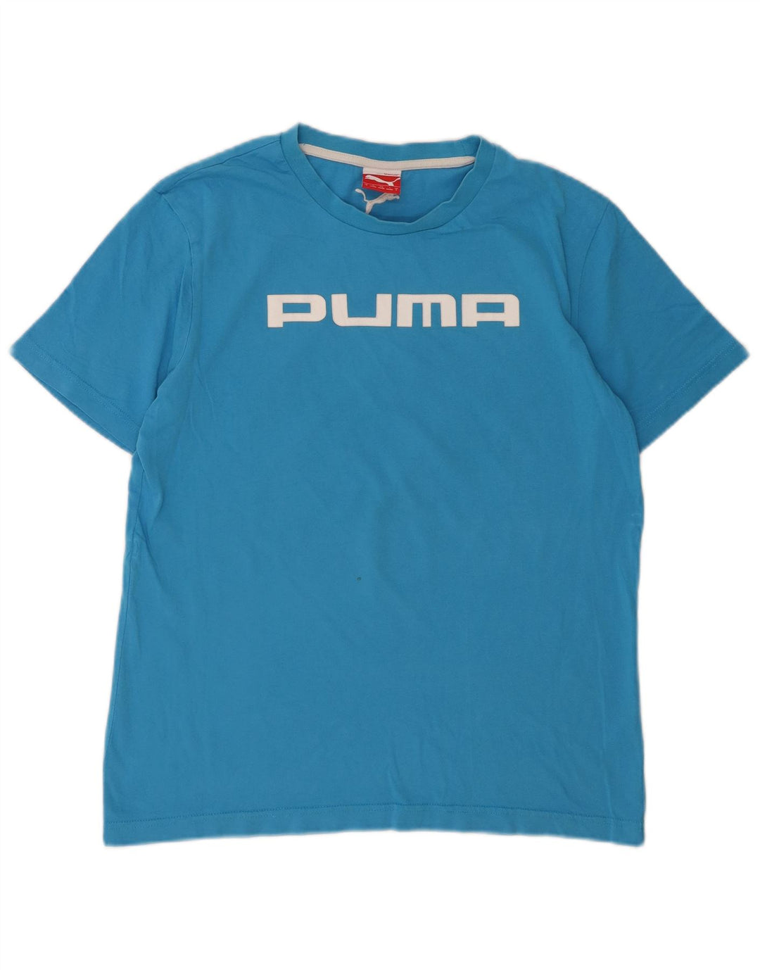 Męski T-shirt z grafiką PUMA, mały, niebieski, bawełniany