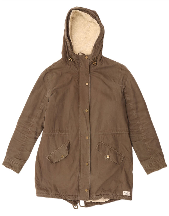 Kurtka damska Jack Wills z kapturem Sherpa Parka UK 12 Medium Khaki