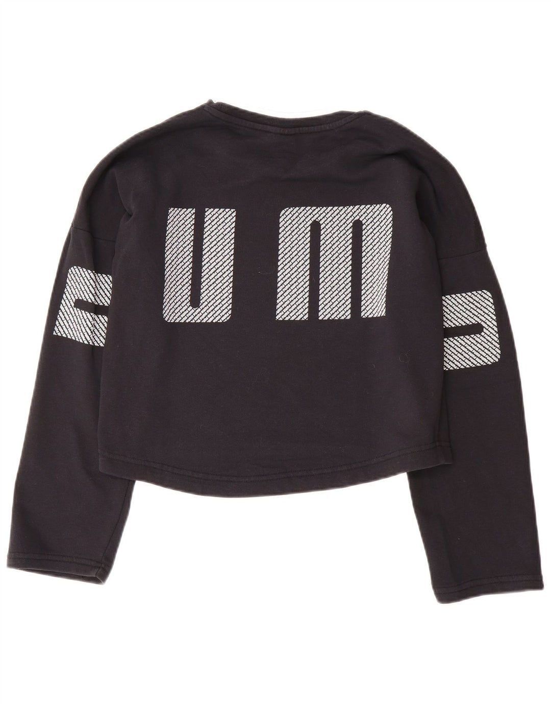 Damska bluza Puma Oversize Crop Graphic Jumper UK 10 Small Black