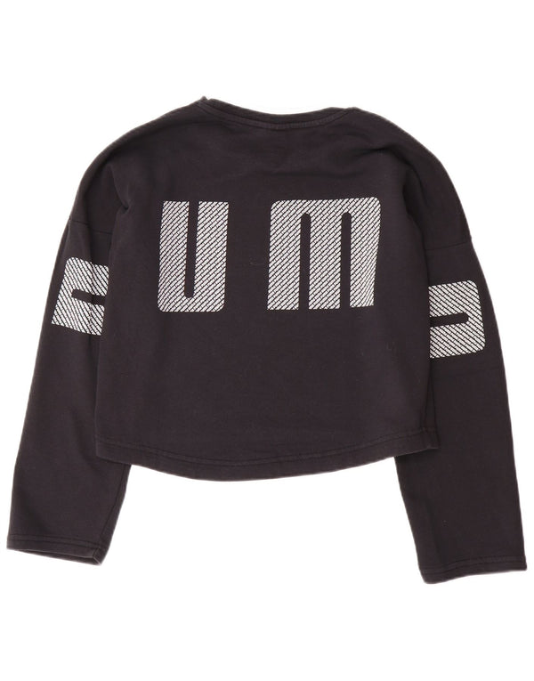 Damska bluza Puma Oversize Crop Graphic Jumper UK 10 Small Black