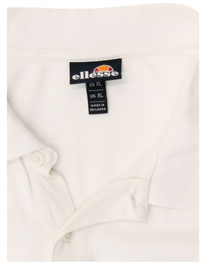 Męska koszulka polo Ellesse XL, biała, bawełniana