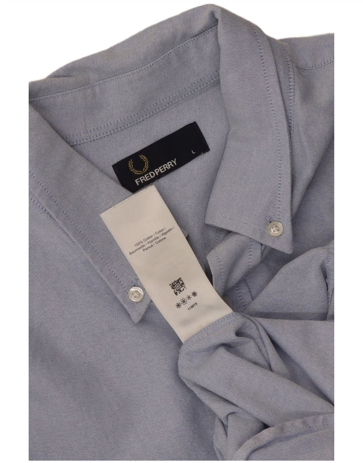 Koszula męska Fred Perry, duża, niebieska, bawełniana