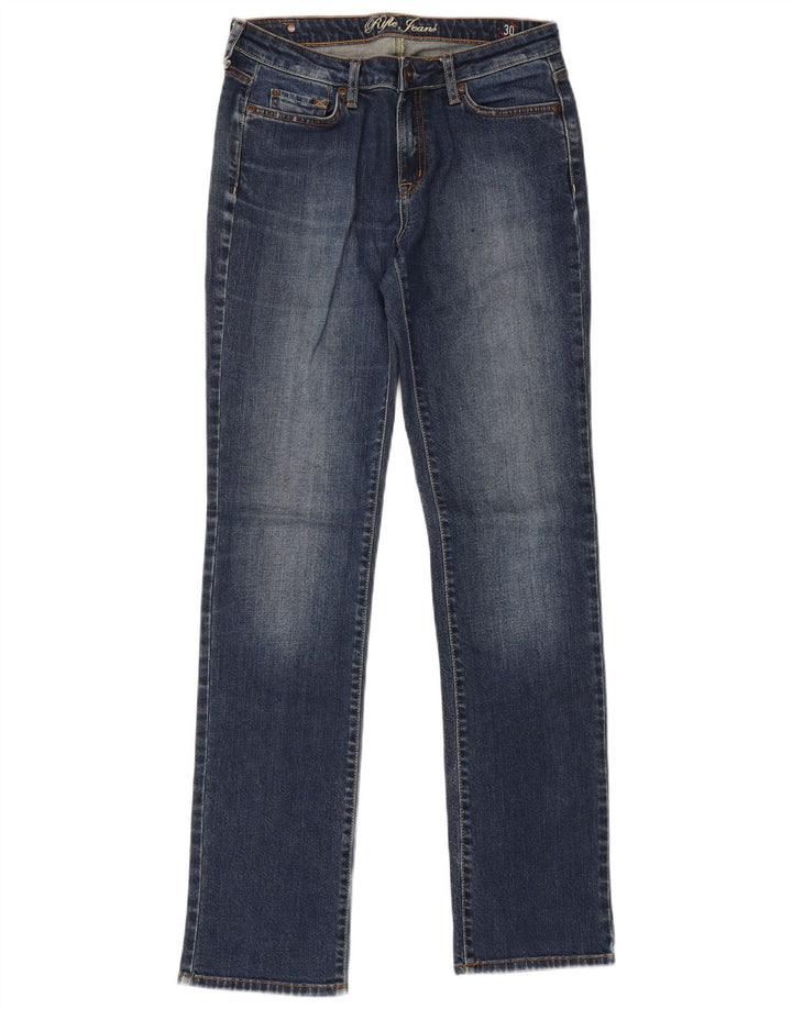 Damskie jeansy Rifle Slim W30 L34 Niebieskie bawełniane