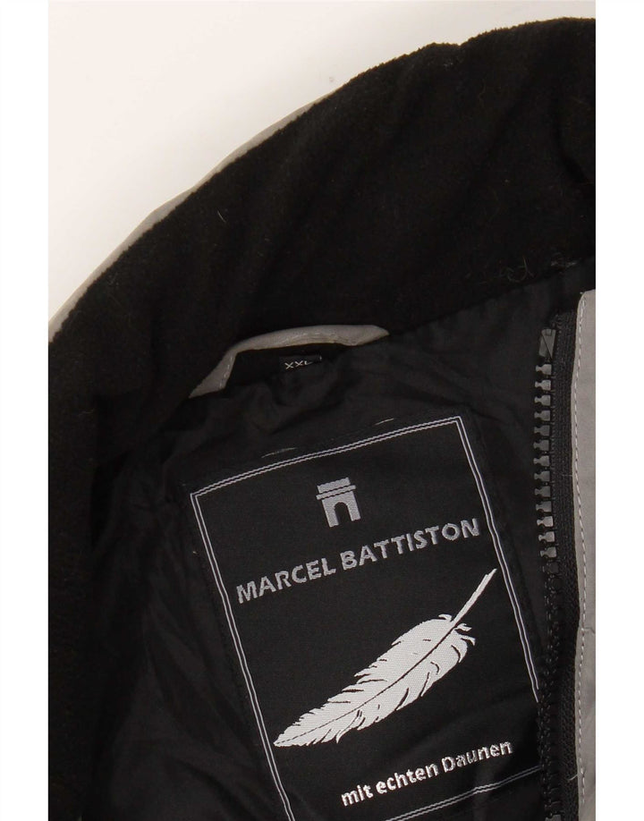 Męska ocieplana kurtka Marcel Battiston UK 44 2XL Szary poliester