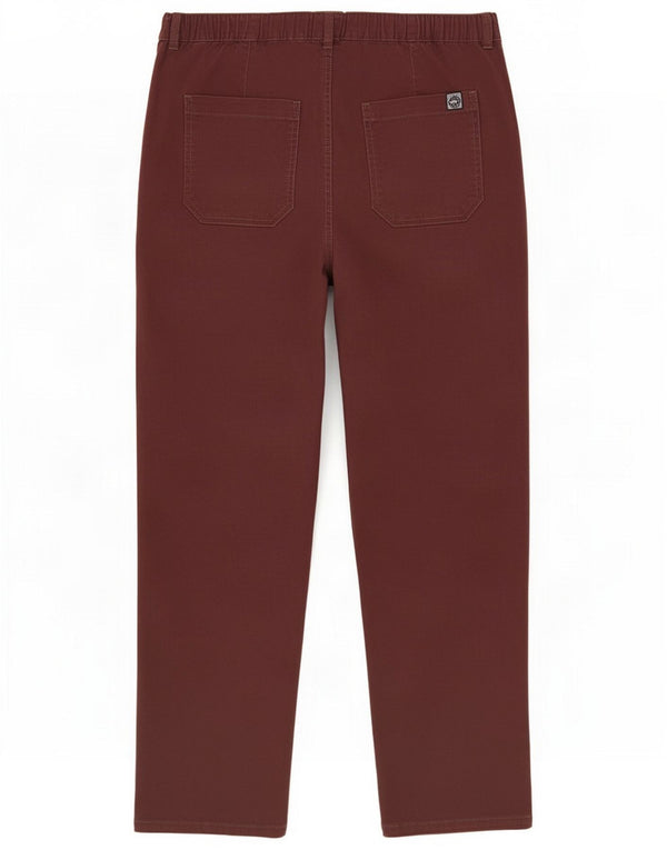 Weird Fish Luźne spodnie chino damskie UK 18 XL W38 L30 Burgundowa bawełna
