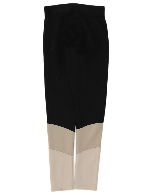 Legginsy damskie Adidas UK 4/6 XS Czarny poliester z blokami kolorów