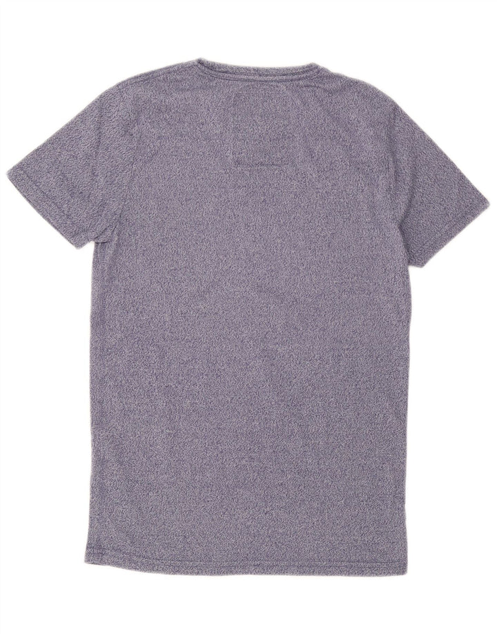 Męski T-shirt z grafiką Superdry, mały, niebieski, bawełniany