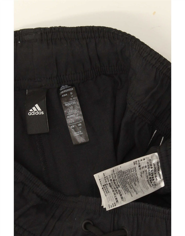 Męskie spodenki sportowe Adidas, średnie czarne, bawełniane