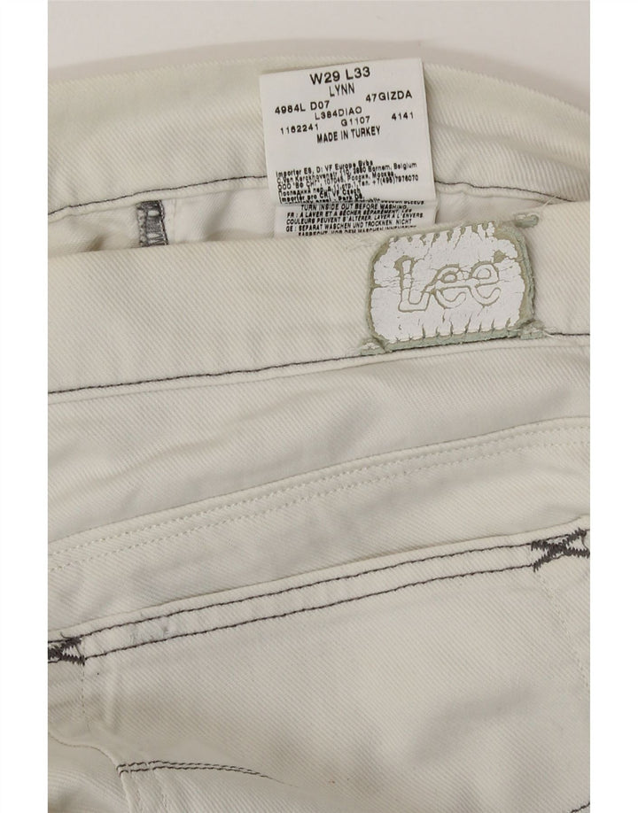 Damskie jeansy Lee Lynn Slim W29 L33 Biała bawełna