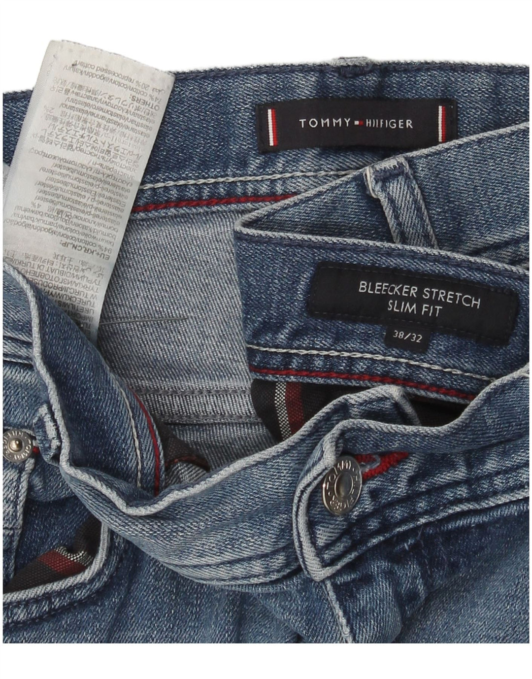 Męskie dżinsy Tommy Hilfiger Bleecker Slim W38 L27 Niebieska bawełna