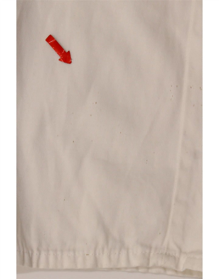Męskie proste spodnie chino POP 84 IT 48 Medium W34 L34 Biała bawełna