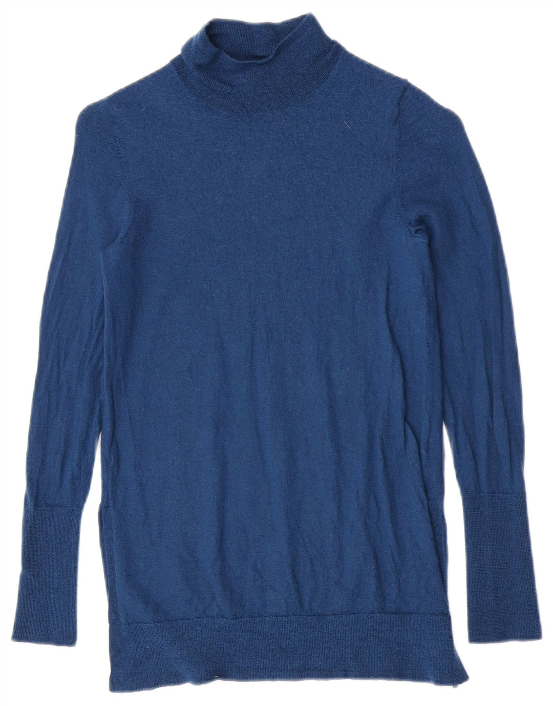 Sweter damski Jigsaw z golfem UK 8 Small Blue Wełna