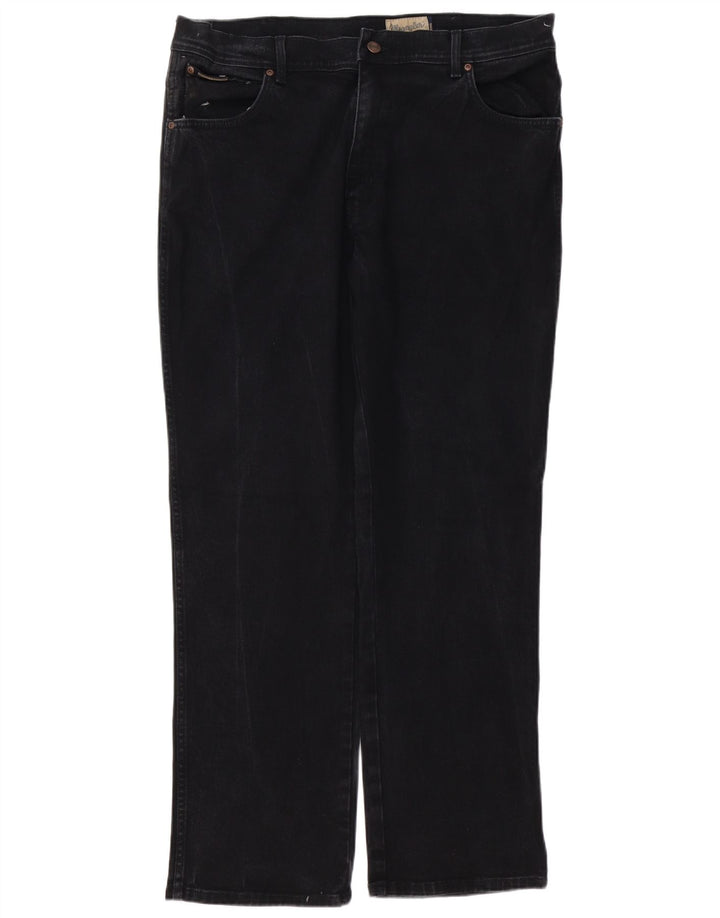 Męskie jeansy WRANGLER Texas Straight W38 L32, czarne, bawełniane