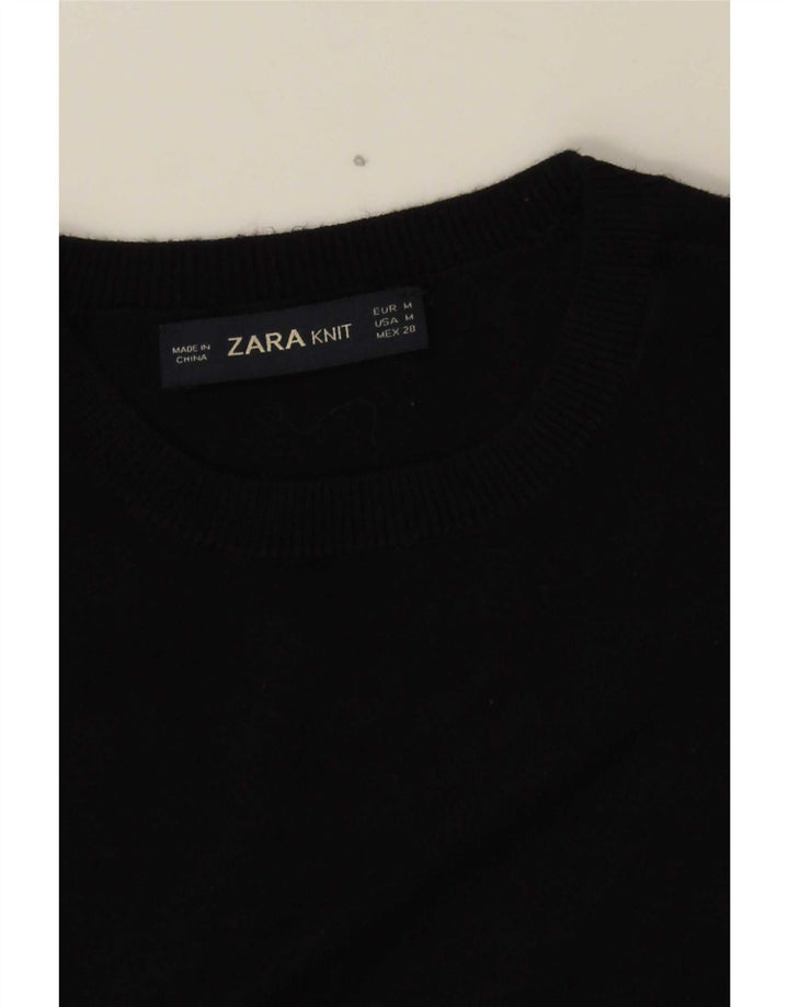 Sweter damski Zara z okrągłym dekoltem UK 12, średni granatowy