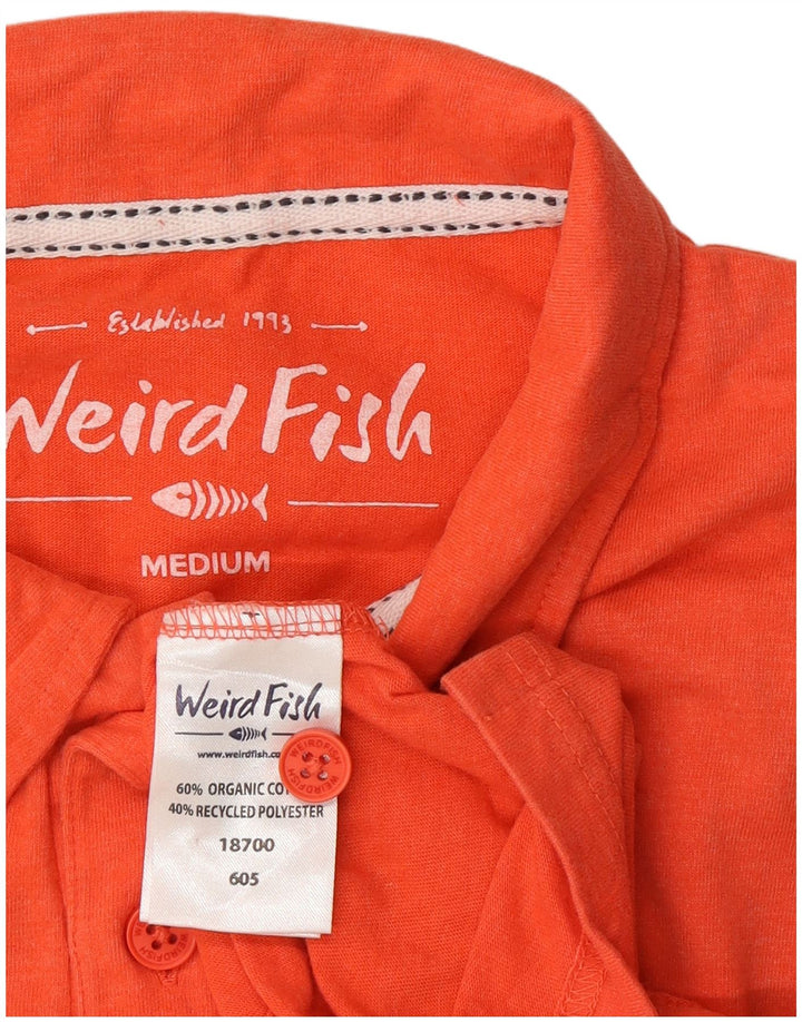 Męska koszulka polo Weird Fish, średnia, pomarańczowa, bawełniana