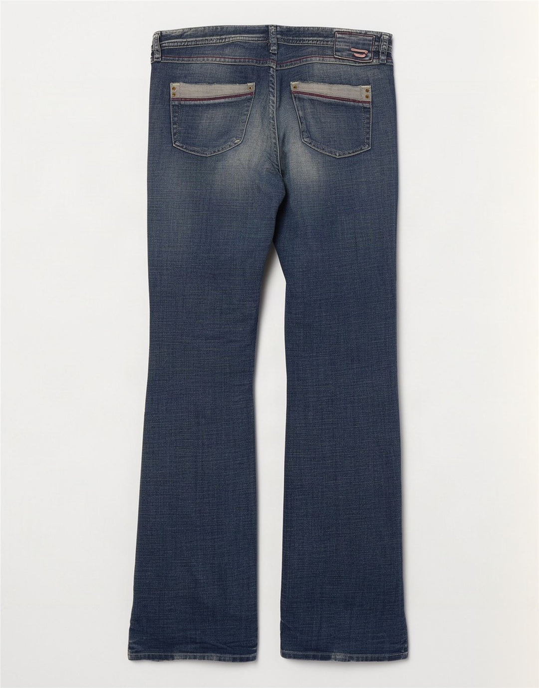 Damskie jeansy Diesel w trudnej sytuacji Bootcut UK 16, duże W32 L33, niebieska bawełna