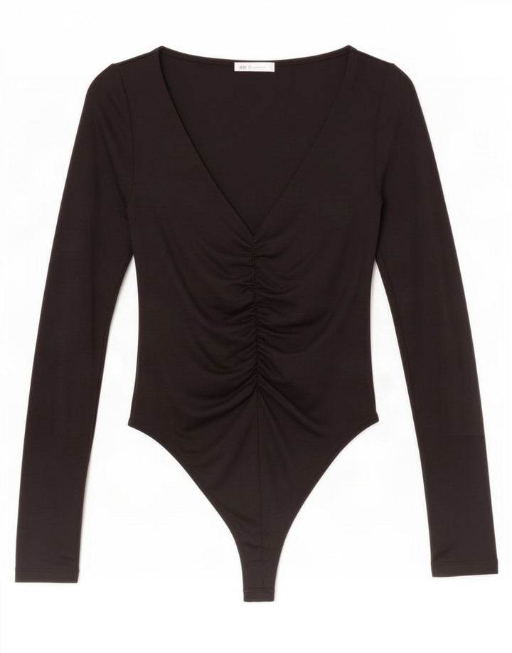 Body damskie Zara UK 12 Średni czarny poliamid