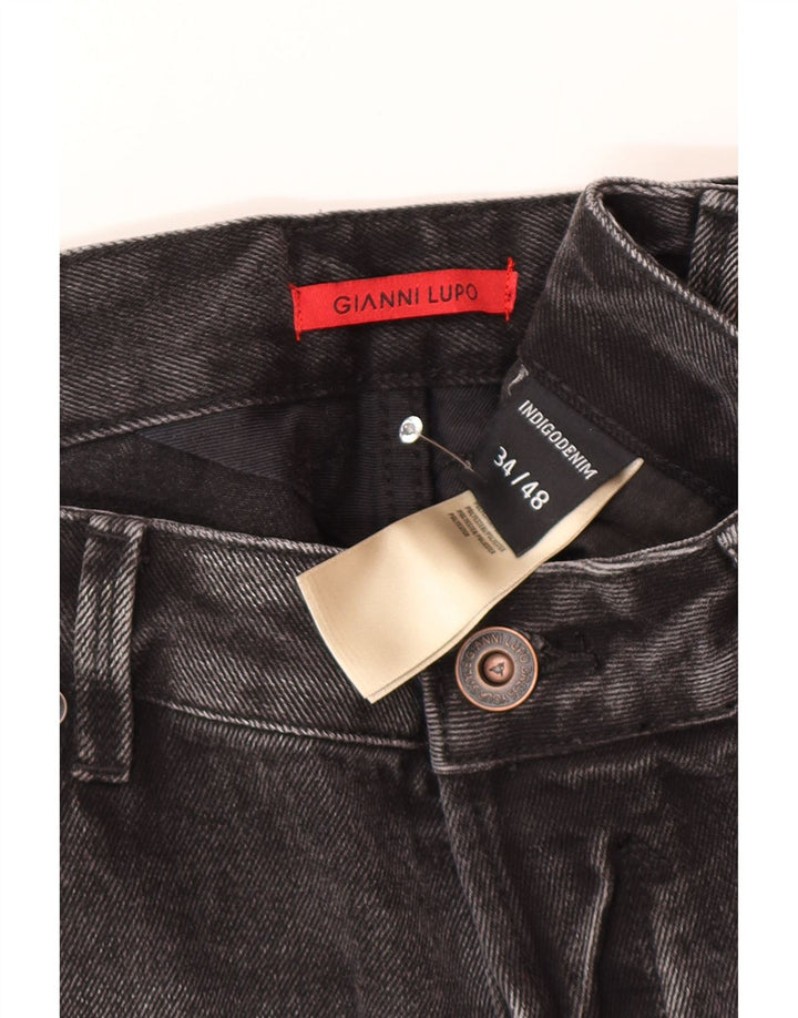 Gianni Lupo Męskie Bruce Distressed Slim Jeans IT 48 Medium W34 L30 Szary
