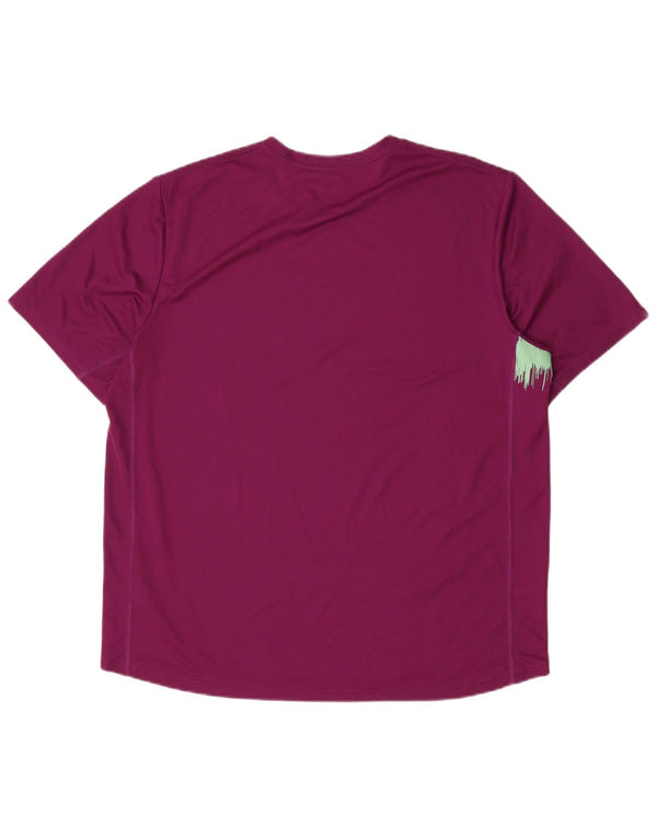 Męski T-shirt Nike Dri Fit z grafiką, top XL, fioletowy, poliester
