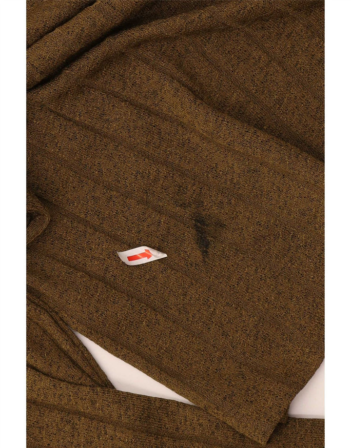 Marks & Spencer Damski top z długim rękawem, UK 12, średni, khaki, poliester