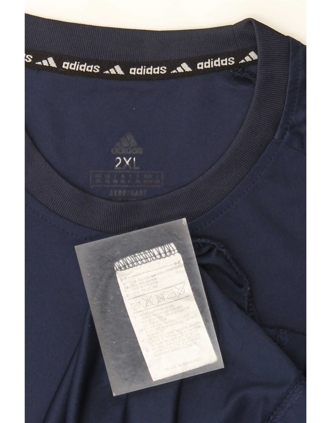 T-shirt męski Adidas Aeroready Top 2XL granatowy poliester