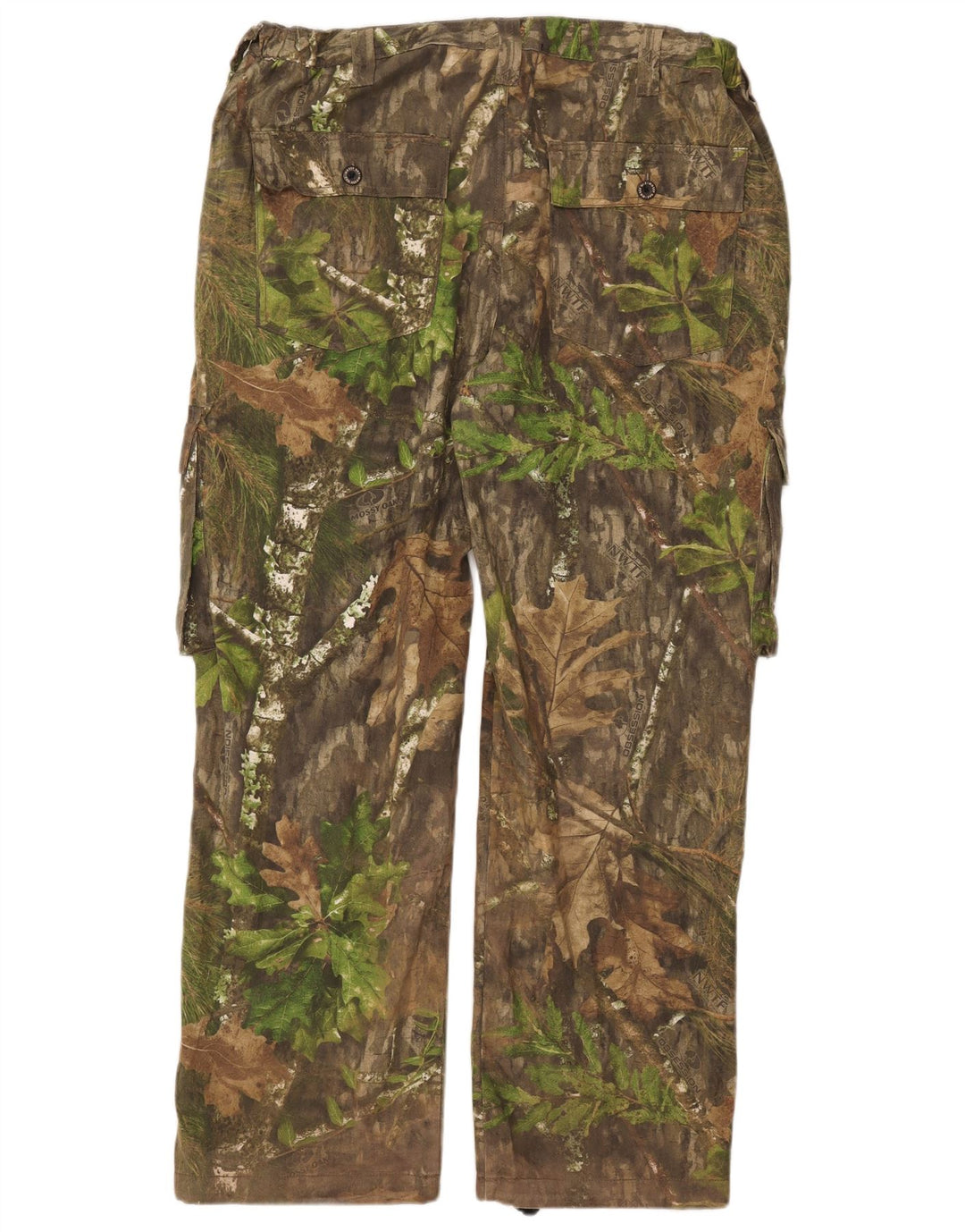 Męskie proste spodnie cargo MOSSY OAK W38 L31 Khaki, bawełna w kamuflażu