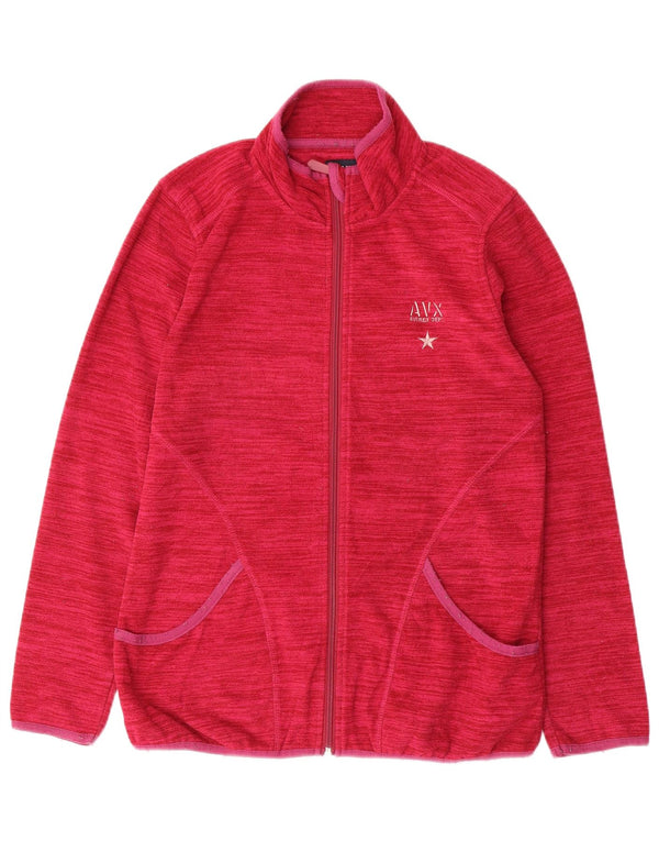 Damska kurtka polarowa AVIREX UK 14 Średnioróżowy poliester w prążki