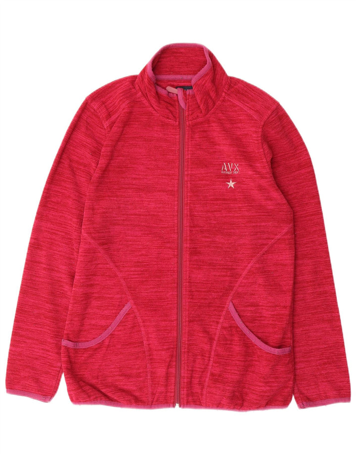 Damska kurtka polarowa AVIREX UK 14 Średnioróżowy poliester w prążki
